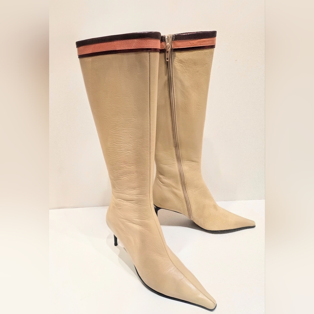 Miu Miu Vintage Tan Leather Boots - NWOB - Size 39